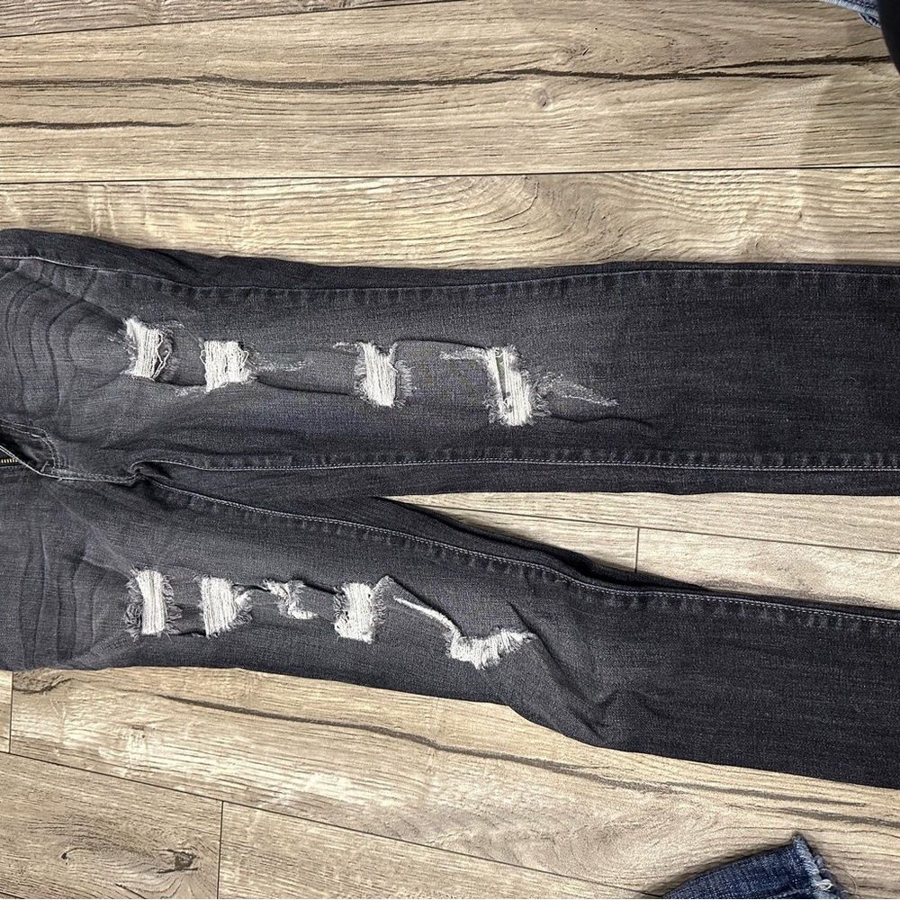 Distressed Black Jeans